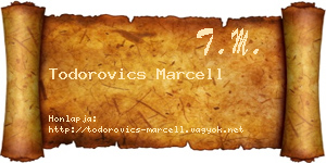 Todorovics Marcell névjegykártya